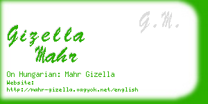 gizella mahr business card